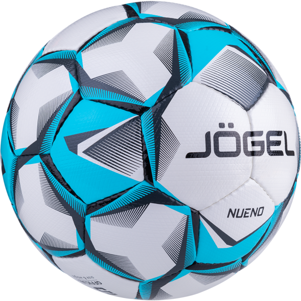Мяч футбольный JÖGEL Nueno №4, белый/голубой/черный