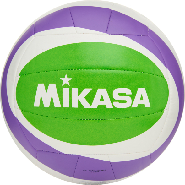 Мяч вол. пляжн. MIKASA BV543C-VXB-VLG, 18 панелей,синт.кожа (ТПУ),маш.сш., бут.кам, бело-фиол-зел