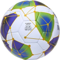 Мяч футбольный ATEMI SPECTRUM, микрофибра, бел/син/зел, р.5, р/ш, окруж 68-70