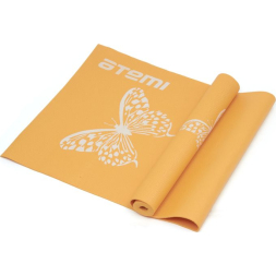 Коврик для йоги и фитнеса Atemi, AYM01PIC, ПВХ, 173х61х0,4 см, оранжевый с рисунком