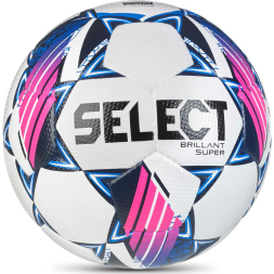 Мяч футб. SELECT Brillant Super V24, 3615968002,р.5, FIFA PRO, 32 пан,ПУ,ручн.сш., бело-сине-розовый