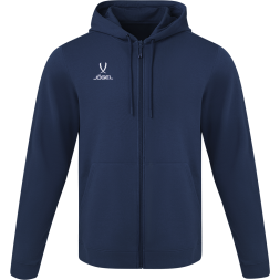 Флисовое худи на молнии JÖGEL ESSENTIAL Cotton Fleece FZ Hoodie, темно-синий