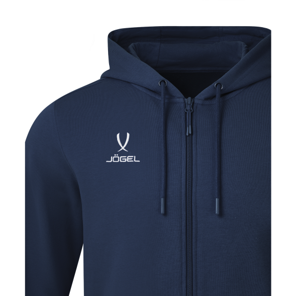 Флисовое худи на молнии JOGEL ESSENTIAL Cotton Fleece FZ Hoodie, темно-синий
