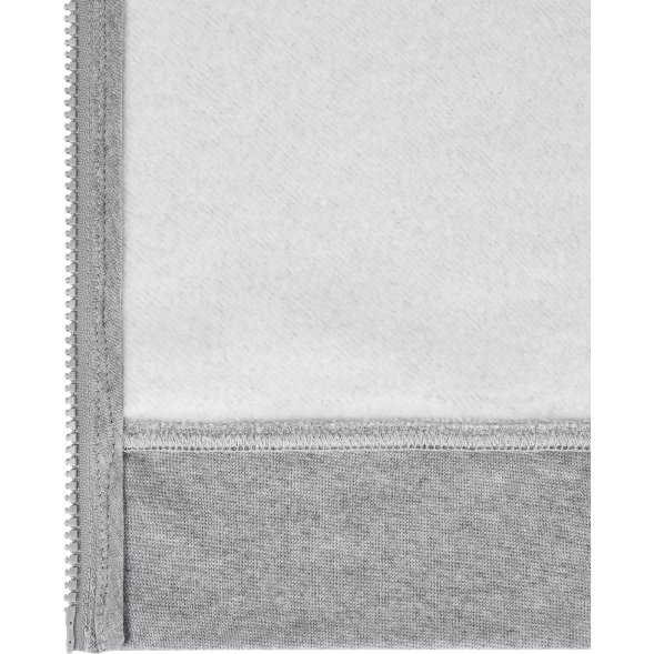 Флисовое худи на молнии JOGEL ESSENTIAL Cotton Fleece FZ Hoodie, серый меланж