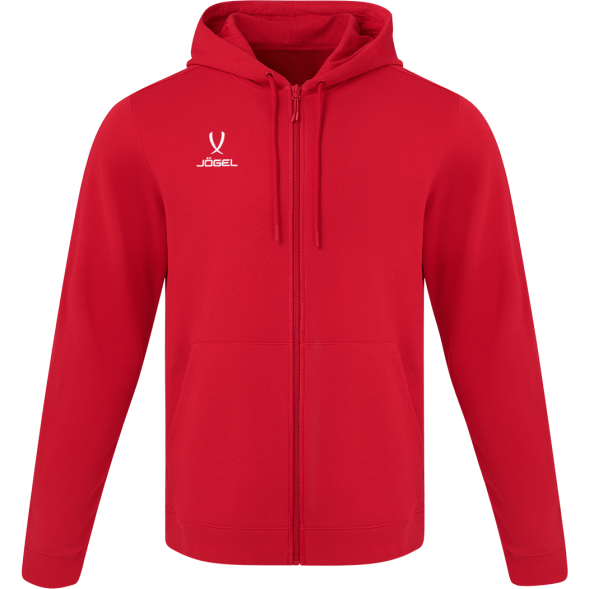 Флисовое худи на молнии JOGEL ESSENTIAL Cotton Fleece FZ Hoodie, красный