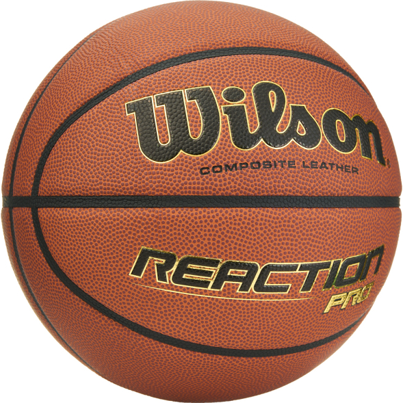 Мяч баск. WILSON Reaction PRO, WTB10139XB05, р.5, синт. PU, бутил. камера, темно-коричневый