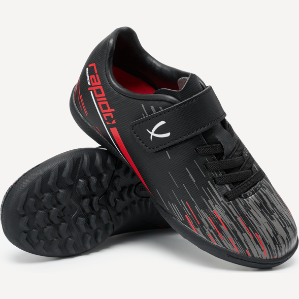 БЕЗ УПАКОВКИ Бутсы многошиповые JOGEL Rapido TF Black/grey, детский