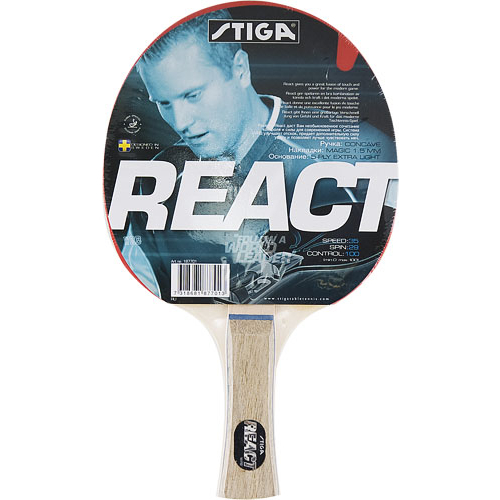 Ракетка для настольного тенниса Stiga React WRB, 1877-01, ITTF накладка