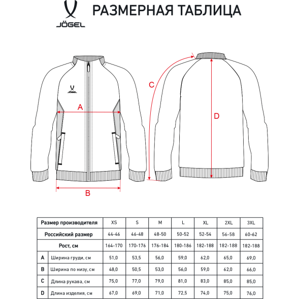 Джемпер тренировочный на молнии JOGEL PREMIER PerFormDRY Training FZ Jacket, темно-синий