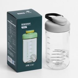 Шейкер спортивный для коктейлей и воды 550 мл, с мерной шкалой, тритан, 7.5 х 18 см