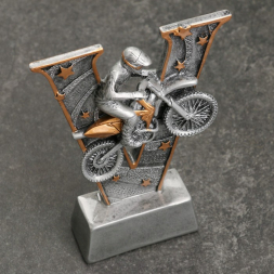 Стела &quot;Мотоспорт: мотоциклист&quot; 18х13х4см