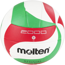 Мяч вол. MOLTEN V5M2000 р. 5, 18 панелей, ПУ, маш.сш, бело-красно-зеленый