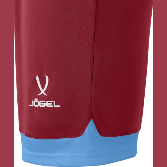 Шорты игровые JÖGEL DIVISION PerFormDRY Union Shorts, гранатовый/голубой/белый