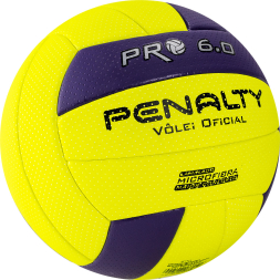 СЦ*Мяч вол. PENALTY BOLA VOLEI 6.0 PRO, 5416042420-U, р.5, микрофибра, термосшивка, желт-фиол