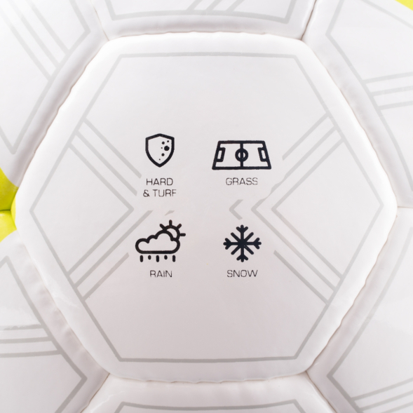 Мяч футб. TORRES Match, F323974,р.4, 32 пан. ПУ, 4 под. слоя, ручн. сшивка, бело-серо-голубой