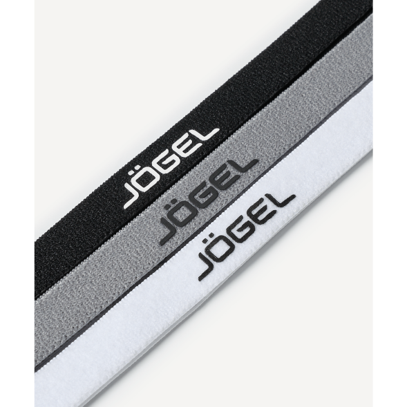 Резинки спортивные на голову JOGEL CAMP Training Headbands 3 Pack, черный/серый/белый