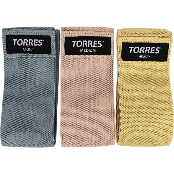 Набор эластичных петель TORRES AL02205, 3 штуки, тканевые, чехол, размер 38х8 см