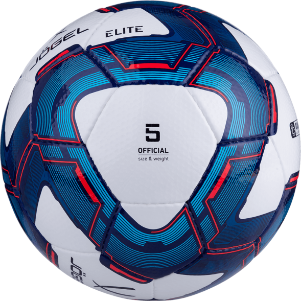 Мяч футбольный JOGEL Elite №5, белый/синий/красный