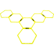 Набор шестиугольных напольных обручей JOGEL Agility Hoops JA-216, 6 шт.