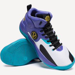 Кроссовки баскетбольные JOGEL Launch 2.0 MID, белый/фиолетовый/голубой