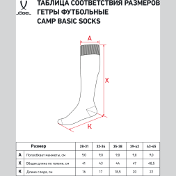 Гетры футбольные JOGEL CAMP BASIC SOCKS, гранатовый/серый/белый