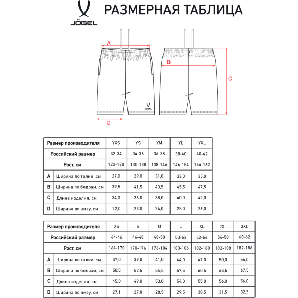 Шорты JOGEL ESSENTIAL Cotton Shorts, черный, детский