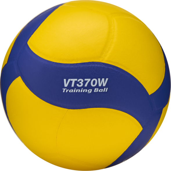 Мяч вол. утяж. MIKASA VT370W, р 5, 18 панелей, синт.кожа (ПУ), вес 370г, клееный, сине-желтый