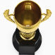 Кубок 179A, наградная фигура, золото, подставка пластик, 23 × 12 × 9 см.