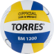 Мяч вол. TORRES BM1200, V42335, р.5, синт.кожа (микрофибра), клееный, бут.кам, бел-син-желт