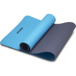 Коврик для йоги и фитнеса Atemi, AYM13B, TPE, 173х61х0,4 см, серо-голубой