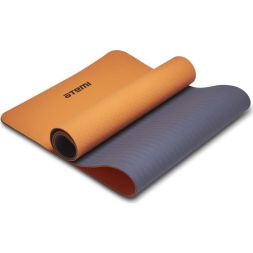 Коврик для йоги и фитнеса Atemi, AYM13С, TPE, 173х61х0,4 см, серо-оранжевый