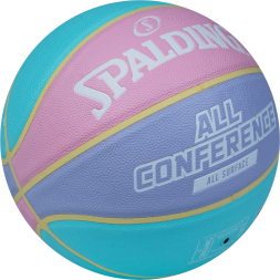 Мяч баск. SPALDING All Conference р.6, 77065z, композит, голубо-розовый