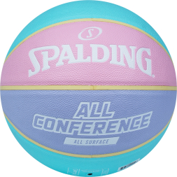 Мяч баск. SPALDING All Conference р.6, 77065z, композит, голубо-розовый