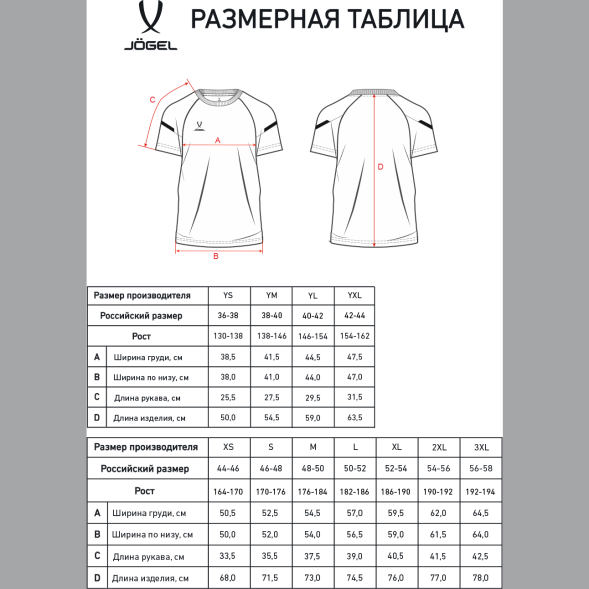 Футболка тренировочная JOGEL CAMP 2 CVC Training Tee, серый
