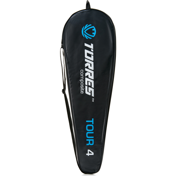 Ракетка для бадминтона TORRES Tour 4 BD23501, карбон/алюминий