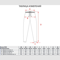 Брюки тренировочные детские ATEMI, цв.черный, арт.APNT-001JSS23-BLK (128)