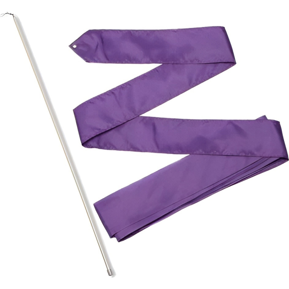 Лента гимнастическая с палочкой 50см, СЕ4-CB, длина 4м, васильковый