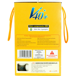 Мяч для наст. тенниса DOUBLE FISH 1* Ball, арт. V40+1, диам. V40+мм,плаcтик,упак.100 шт,белый