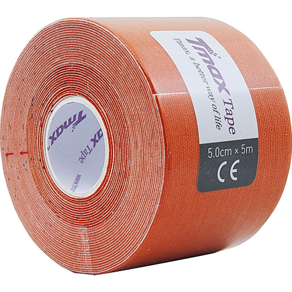 Тейп кинезиологический Tmax Extra Sticky Biege (5 см x 5 м), 423112, телесный