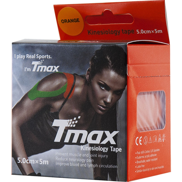 Тейп кинезиологический Tmax Extra Sticky Biege (5 см x 5 м), 423112, телесный