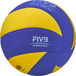Мяч для вол. на снегу MIKASA SV335-V8, р.5, FIVB Appr, синт.пена ТПЕ, клееный, бут.кам, жел-син