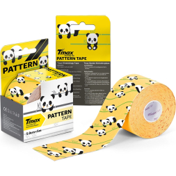 Тейп кинезиологический Tmax Pattern Green (5 см x 5 м), арт 100657, рис. камуфляж, зел-коричн-беж