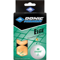 Мяч для настольного тенниса Donic 1* Elite, оранжевый 6 шт.