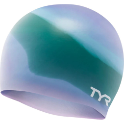 Шапочка для плавания TYR Multi Silicone Cap, LCSM-528, зелено-фиолетовый