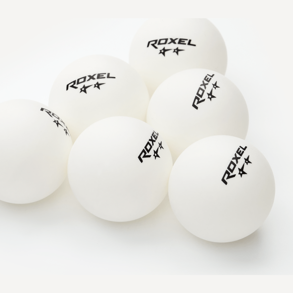 Мяч для настольного тенниса Roxel 2* Swift, белый, 6 шт.