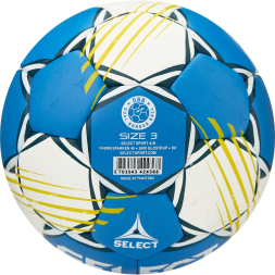 Мяч ганд. SELECT HB FORCE DB V25, 1622858205, Senior (р.3), EHF Appr,ПУ, гибр.сш., сине-белый
