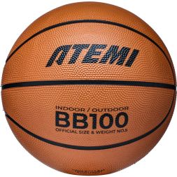Мяч баскетбольный Atemi, р. 5, резина, 8 панелей, BB100N, окруж 68-71, клееный
