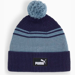 Шапка PUMA Ess Mid Crown Pom Beanie, 02655001, вискоза, полиэстер, нейлон, т.сине-голубой