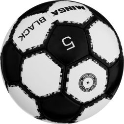 Мяч футбольный MINSA Black, PU, ручная сшивка, 32 панели, р. 5