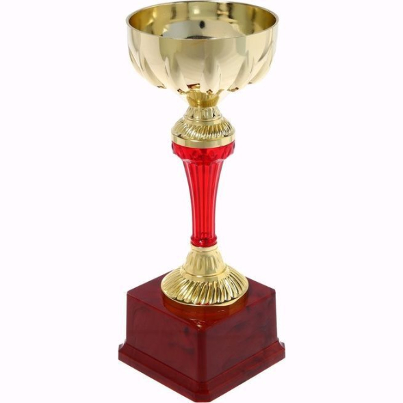 Кубок 133A, зол., подставка пластик, 27 × 10 × 9,5 см